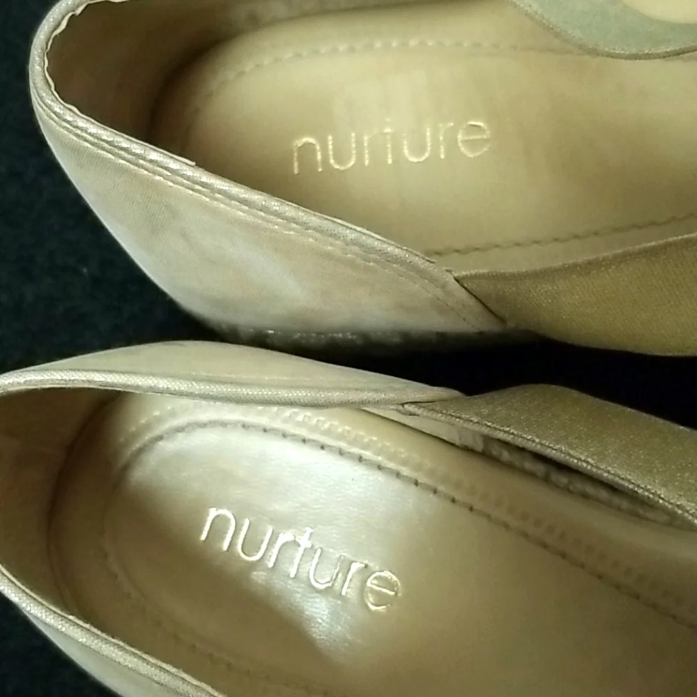 Gold Sandals Platform Flat espadrilles nurture cantrell